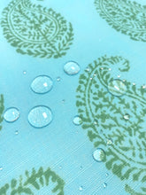 Load image into Gallery viewer, 1.6 Yard Peter Dunham Kashmir Paisley Blue Green Outdoor Upholstery Drapery Fabric WHS 5093