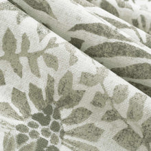 Load image into Gallery viewer, Cotton Linen Cream Green Grey Beige Seafoam Floral Upholstery Drapery Fabric FB