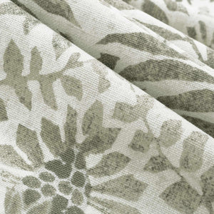 Cotton Linen Cream Green Grey Beige Seafoam Floral Upholstery Drapery Fabric FB