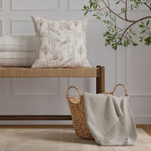 Load image into Gallery viewer, Taupe Beige Floral Cut Velvet Upholstery Fabric