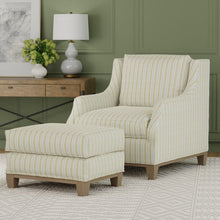 Load image into Gallery viewer, Cream Sage Green Seafoam Plaid Check Upholstery Drapery Fabric / Spearmint