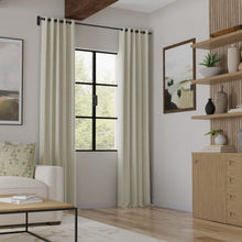 Load image into Gallery viewer, Cream Sage Green Seafoam Plaid Check Upholstery Drapery Fabric / Spearmint