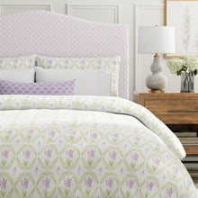 Load image into Gallery viewer, Cotton Ivory Purple Green Blue Floral Chintz Upholstery Drapery Fabric