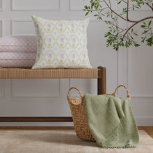Load image into Gallery viewer, Cotton Ivory Purple Green Blue Floral Chintz Upholstery Drapery Fabric