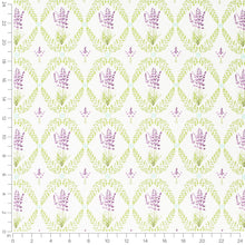 Load image into Gallery viewer, Cotton Ivory Purple Green Blue Floral Chintz Upholstery Drapery Fabric
