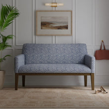 Load image into Gallery viewer, French Blue Off White Floral Embroidered Upholstery Drapery Fabric / Wedgewood