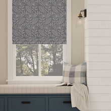 Load image into Gallery viewer, French Blue Off White Floral Embroidered Upholstery Drapery Fabric / Wedgewood