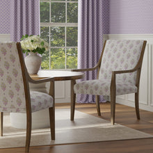 Load image into Gallery viewer, Cotton White Purple Green Blue Floral Upholstery Drapery Fabric