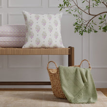 Load image into Gallery viewer, Cotton White Purple Green Blue Floral Upholstery Drapery Fabric
