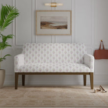 Load image into Gallery viewer, Cotton White Purple Green Blue Floral Upholstery Drapery Fabric
