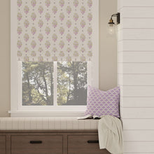 Load image into Gallery viewer, Cotton White Purple Green Blue Floral Upholstery Drapery Fabric
