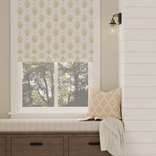 Load image into Gallery viewer, Cotton White Green Mustard Pink Floral Upholstery Drapery Fabric