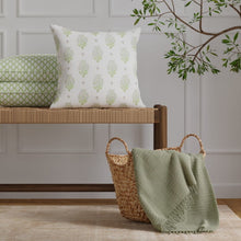 Load image into Gallery viewer, Cotton White Purple Green Blue Floral Upholstery Drapery Fabric
