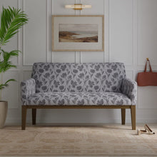 Load image into Gallery viewer, Denim Blue Tone Tone Floral Upholstery Fabric