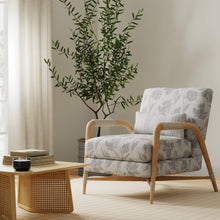 Load image into Gallery viewer, Grey Tone Tone Floral Upholstery Fabric