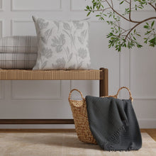 Load image into Gallery viewer, Grey Tone Tone Floral Upholstery Fabric