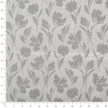 Load image into Gallery viewer, Grey Tone Tone Floral Upholstery Fabric