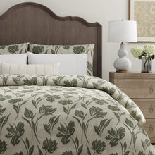 Load image into Gallery viewer, Spruce Green Sage Tone Tone Floral Upholstery Fabric