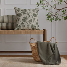 Load image into Gallery viewer, Spruce Green Sage Tone Tone Floral Upholstery Fabric