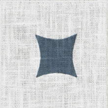 Load image into Gallery viewer, Cotton Linen Blend Cream French Blue Geometric Drapery Fabric FB