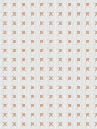 Cotton Linen Blend Cream Blush Pink Geometric Drapery Fabric FB