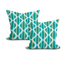 Load image into Gallery viewer, schumacher kai striped ikat pillow cover