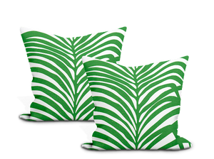 Schumacher Zebra Palm Pillow Cover