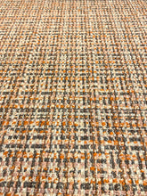 Load image into Gallery viewer, Colefax &amp; Fowler Wool Blend Silver Grey Burnt Orange Rose MCM Mid Century Modern Tweed Upholstery Fabric STA 5085