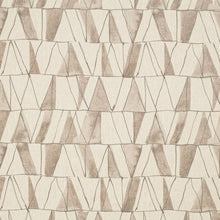 Load image into Gallery viewer, Heavy Duty Cream Taupe Grey Ethnic Geometric Upholstery Fabric
