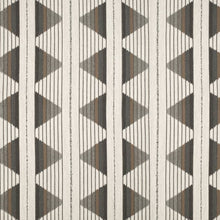 Load image into Gallery viewer, Heavy Duty Brown Grey Stripe Ethnic Geometric Upholstery Fabric