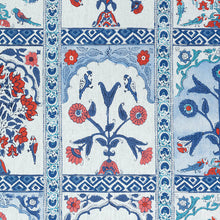 Load image into Gallery viewer, Set of Two Made to Order Thibaut Indian Panel Side Drapery Panels