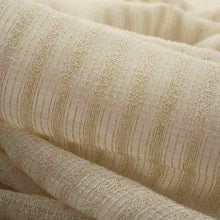 Load image into Gallery viewer, 118” Wide Semi Sheer Buff Beige Stripe  Drapery Fabric FB