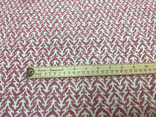 Load image into Gallery viewer, Namay Samay Lerio English Red Ivory Cotton Linen Upholstery Drapery Fabric