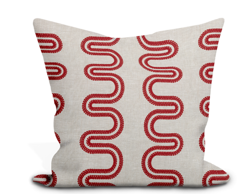 Thibaut Herriot Way Embroidery Pillow