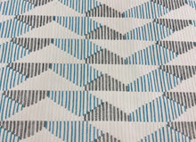Load image into Gallery viewer, 3/4 Yard Remnant Thibaut Harper Sterling and Sky Geometric Performance Upholstery Fabric