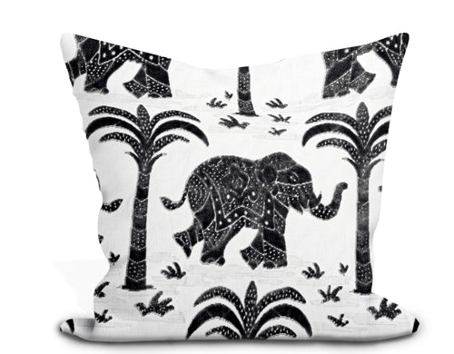 Thibaut Elephant Velvet Pillow