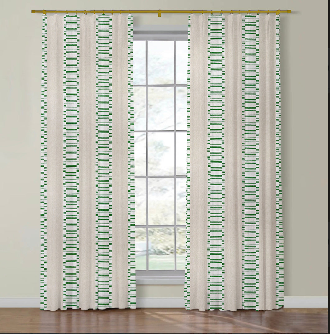 Thibaut Japonic Stripe Side Drapery Panel