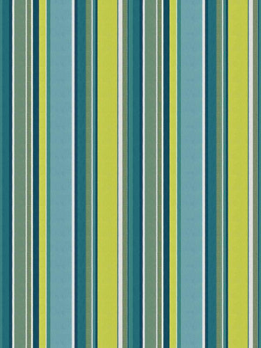 Bella Dura Indoor Outdoor Boardwalk Stripe Teal Green Chartreuse Turquoise Upholstery Drapery Fabric FB