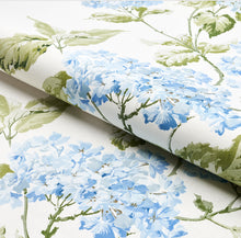 Load image into Gallery viewer, Pair of Custom Made Schumacher Summer Hydrangea Pillow Covers - Both Sides