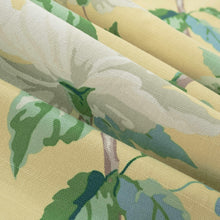 Load image into Gallery viewer, Cotton Linen Rayon Yellow Green Cream Floral Upholstery Drapery Fabric FB