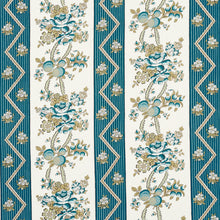 Load image into Gallery viewer, Pair of Custom Made Schumacher Sylvain Floral Stripe Pillow Covers - Both Sides