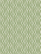 Load image into Gallery viewer, Bella Dura Indoor Outdoor Marina Bay Geometric Green Cream Upholstery Drapery Fabric FB
