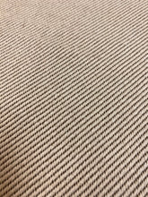 Load image into Gallery viewer, 1.5 Yard Designer Water &amp; Stain Resistant Indoor Outdoor Cream Brown Stripe Tweed Upholstery Fabric WHS 4611