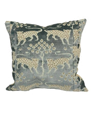 Load image into Gallery viewer, 18” X 18” Schumacher Woodland Leopard Mineral Pillow