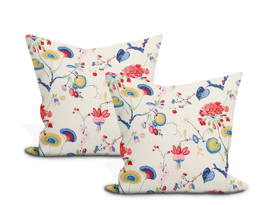 Schumacher Vasily Linen Pillow Cover