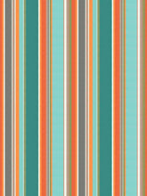 Load image into Gallery viewer, Bella Dura Indoor Outdoor Boardwalk Stripe Orange Aqua Blue Green Grey Teal Upholstery Drapery Fabric FB