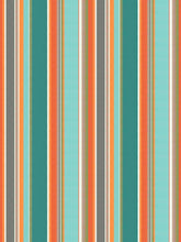 Load image into Gallery viewer, Bella Dura Indoor Outdoor Boardwalk Stripe Orange Aqua Blue Green Grey Teal Upholstery Drapery Fabric FB