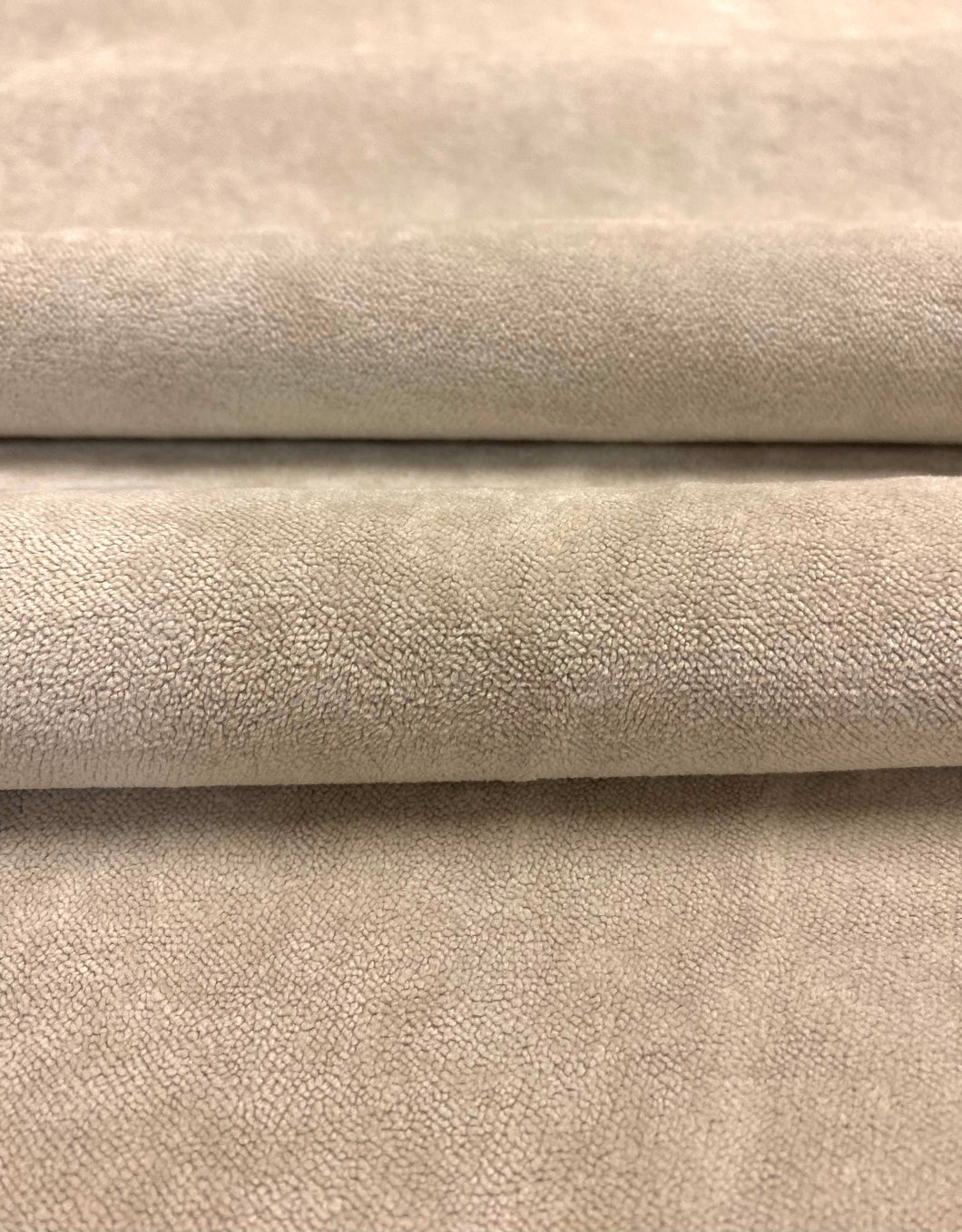 Designer Water & Stain Resistant Greige Taupe Performance Velvet Upholstery Fabric STA 4595