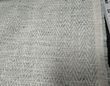 Load image into Gallery viewer, Seafoam Green Cream Herringbone Upholstery Fabric