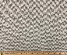 Load image into Gallery viewer, Designer Performance Water and Stain Repellent Taupe Cream Brown Herringbone Upholstery Fabric